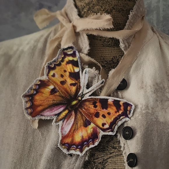 Ivana Ruzzo Jewelry - Jabot Butterfly Necklace Belt Boho Vintage European Cotton Like Magnolia Style